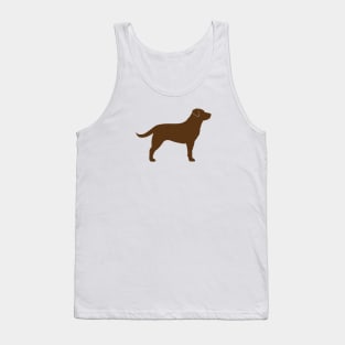 Chocolate Labrador Retriever Silhouette Tank Top